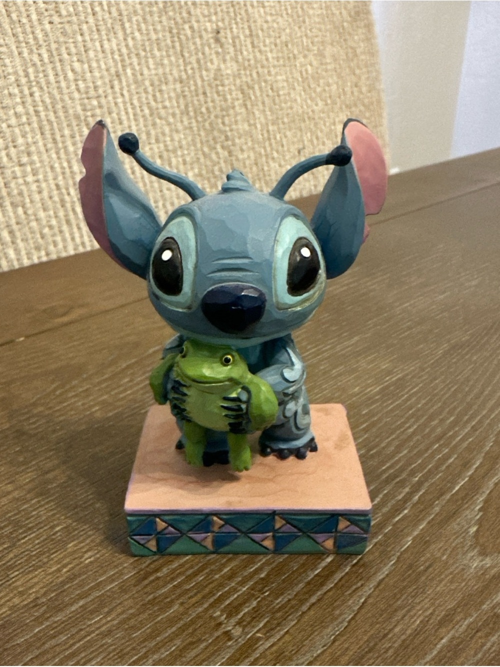 JIM SHORE DISNEY Figurine LILO AND STITCH Frog Friend Blue Alien Statue